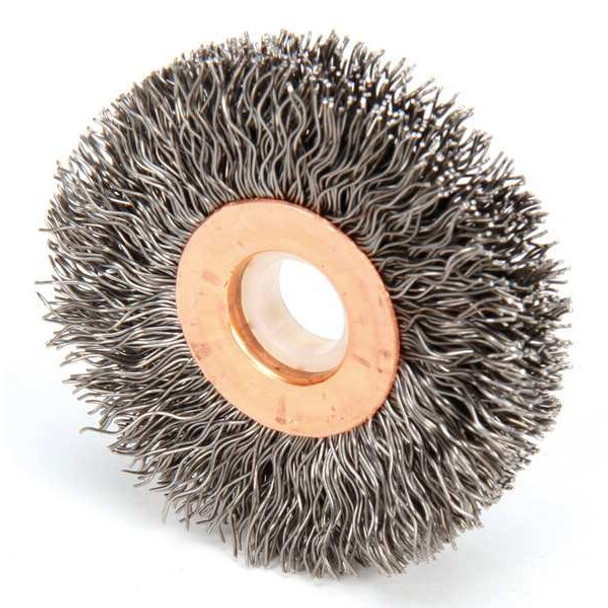 Weiler Wire Wheel Wire Brush, Arbor, 2", 3/8" W 90113