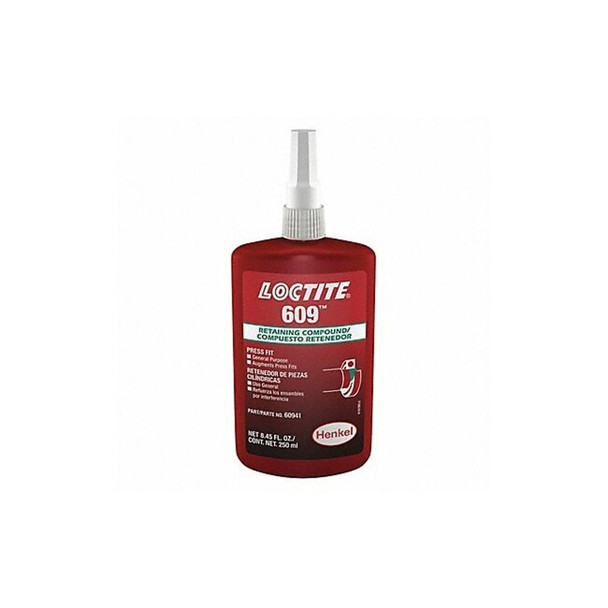 Loctite Retaining Compound 609,8.45 fl oz, 250 ml, Bottle, Green 135513