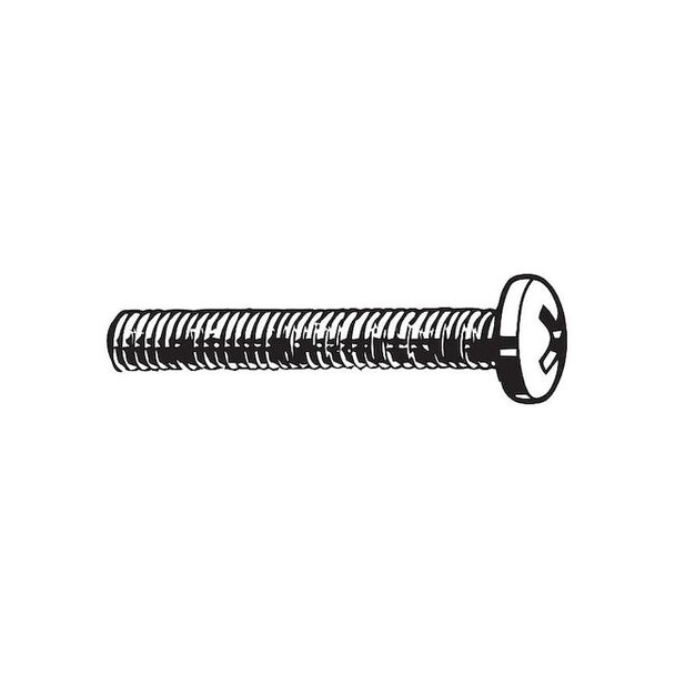 #10-32 x 5/8 in Phillips Pan Machine Screw, Zinc Plated Steel, 100 PK