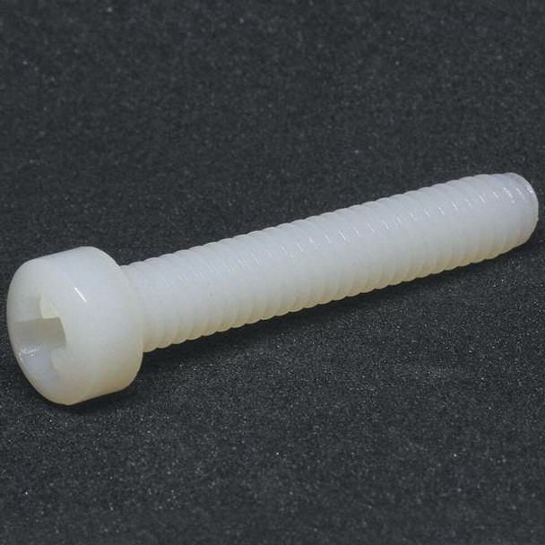 #6-32 x 1/2 in Phillips Fillister Machine Screw, Plain Nylon 6/6, 50 PK