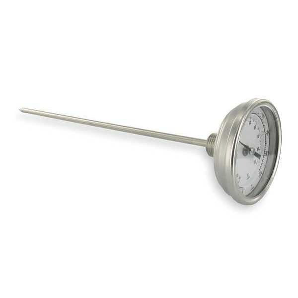 Long reach bimetal thermometer, 36" stem, range 0-200 Degrees F.
