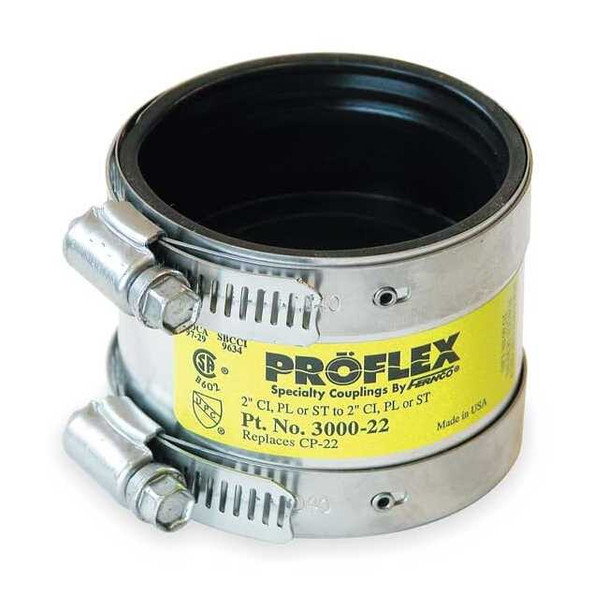 Fernco Shielded Coupling,For Pipe Size 2" 3000-22