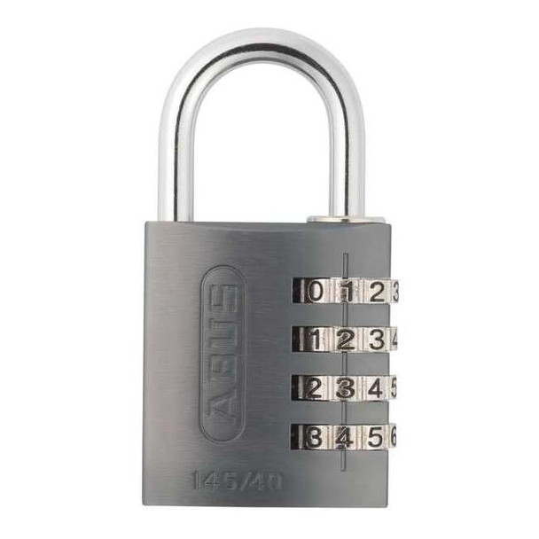 Abus Combination Padlock,1 4/5in,Rectgle,Blck 145/40 Black