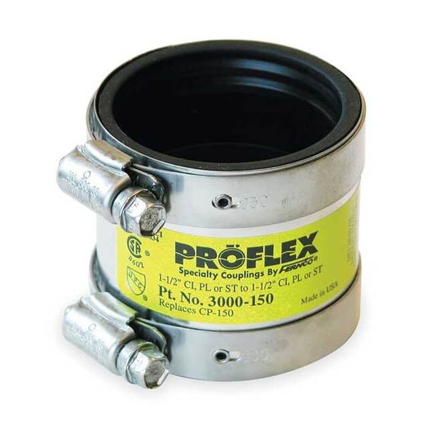 Fernco Shielded Coupling,For Pipe Size 1-1/2" 3000-150