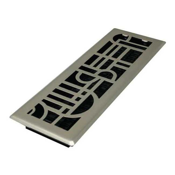 Decor Grates Floor Register 5.5 X 15.5, Plated Nickel, Plated Steel ADH414-NKL