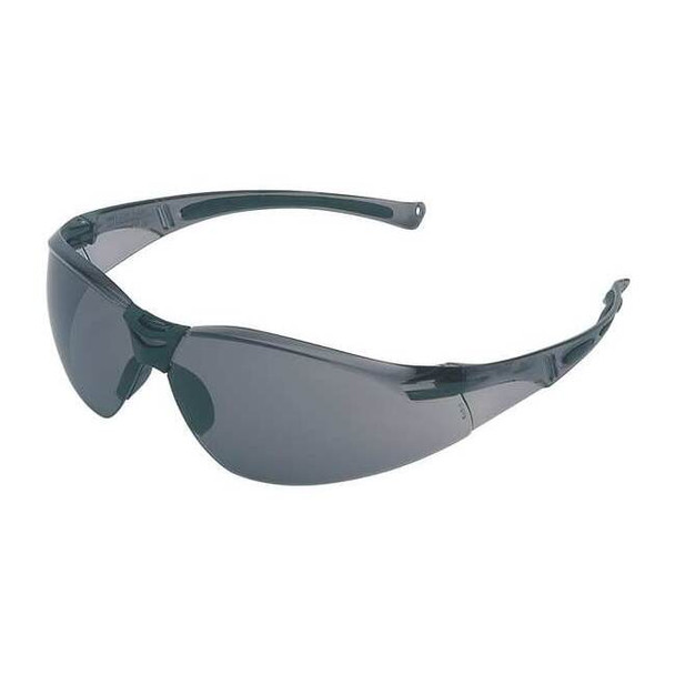 Uvex A800, Safety Glasses, Anti-Fog, Gray Lens, Clear Frame, Half-Frame A806