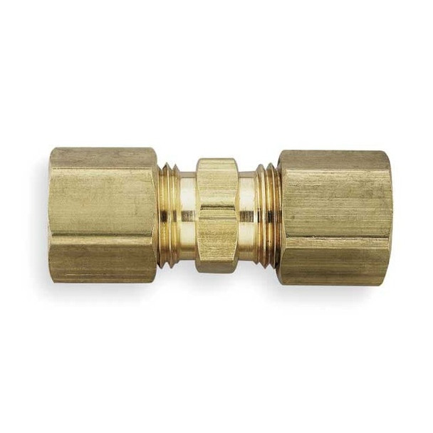 Parker 1/4" Compression Brass Union 10PK, Max. Pressure: 300 psi 62C-4