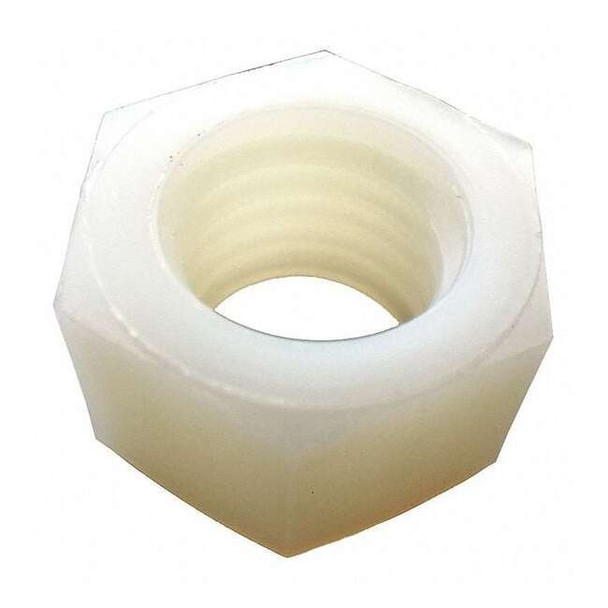 Machine Screw Nut, M4-0.70, Nylon, Not Graded, Plain, 3 mm Ht, 25 PK