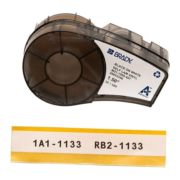 Self-Laminating Vinyl Wrap Around Labels for Brady M210 and M211, 1.5in