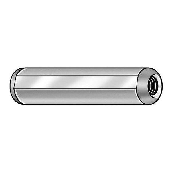 Flat Vent Pull Out Dowel Pin, 3/8 in Nominal Dia, 3 in L, Steel, 1 PK