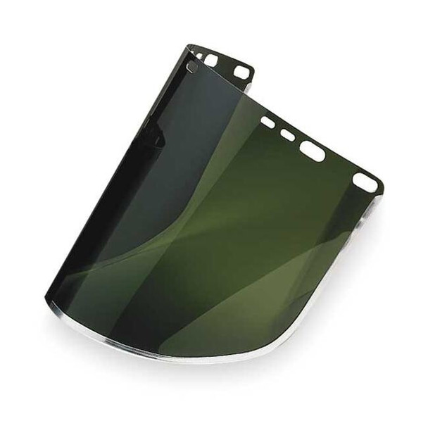 Face Shield Visor, Green Visor, 8" Height, Uncoated Lens, Medium Green