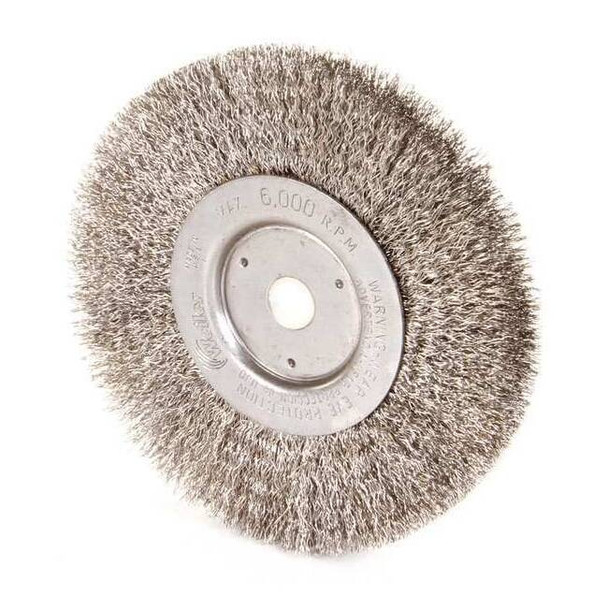 Weiler Crimped Wire Wheel Wire Brush, Threaded Arbor 93393