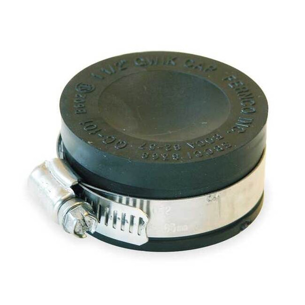 Fernco Flexible Cap,For Pipe Size 1-1/2" QC-101