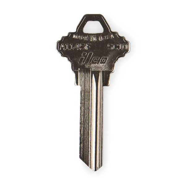 Kaba Ilco Key Blank,Brass,Schlage Lock,PK10 A1145F-SC10