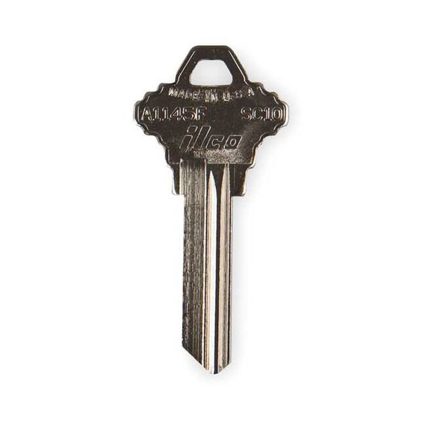 Kaba Ilco Key Blank, Type F,SC10,Brass, PK10 A1145F-SC10