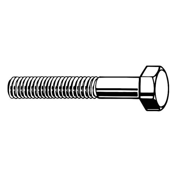 Grade 8, 1/4"-20 Hex Head Cap Screw, Black Oxide Steel, 2-1/4 in L, 50 PK