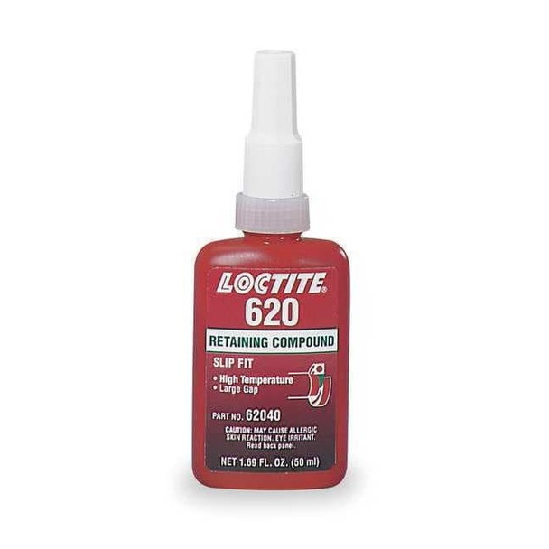 High Remperature Resistant Retaining Compound 620, 1.7 fl oz, Bottle, Green