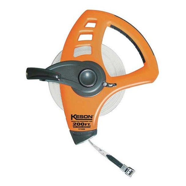 Keson 200 ft Engineer's Tape Measure, 1/2 in Blade FLT10200