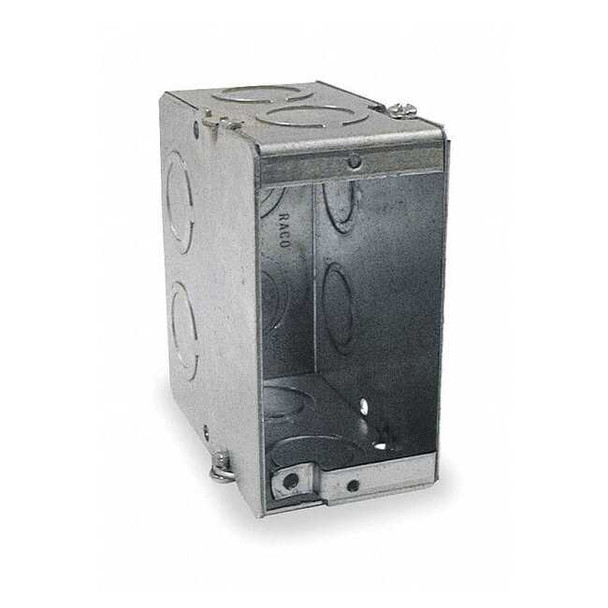 Electrical Box, 22.5 cu in, Masonry Box Type, 1 Gang, Steel, Rectangular Shape