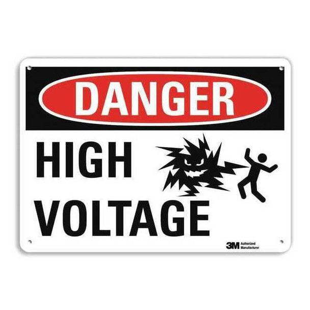 Lyle Danger Sign,10x7 In.,English, U1-1036-RA_10X7 U1-1036-RA_10X7