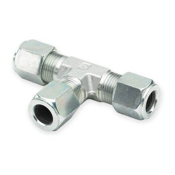 Parker Tee,Steel,Comp3/8",Comp3/8",Comp3/8" 6 JBU-S