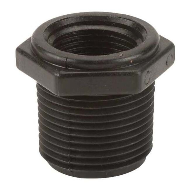 Reducing Bushing, Polypropylene, 1" x 3/4", Schedule 80, 300 psi Max Pressure