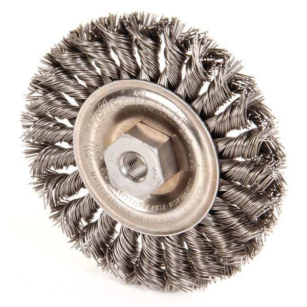 Weiler Twist Wire Wheel Wire Brush, Threaded Arbor 96274