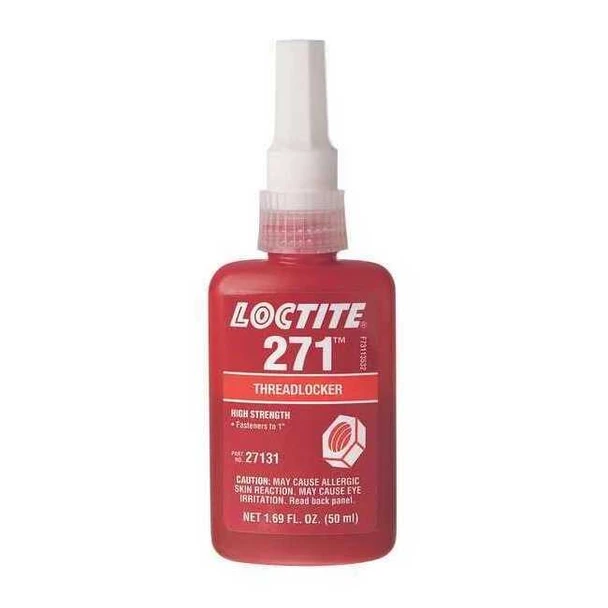 Threadlocker, LOCTITE 271, Red, High Strength, Liquid, 50 mL Bottle