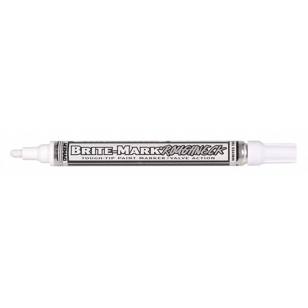 Dykem Paint Marker, Medium Tip, White Color Family, Paint 84203