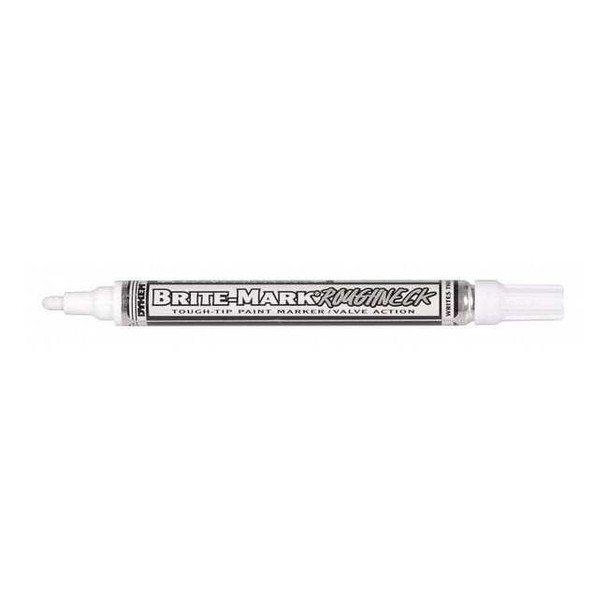 Dykem Paint Marker, Medium Tip, White Color Family, Paint 84203