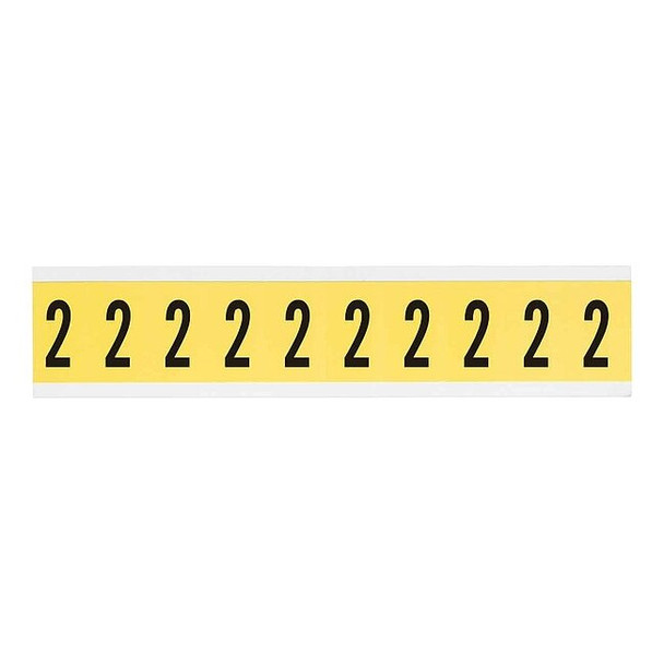 Brady NumberLabel,Vinyl,1-1/2inH,7/8inW 3430-2