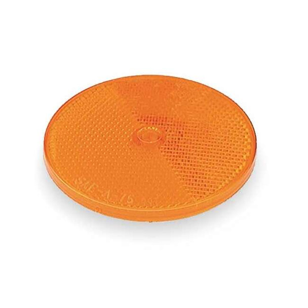 Grote Reflector, Screw-On, Yellow, Round, Dia 2 In 41013