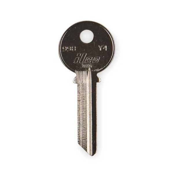 Kaba Ilco Key Blank, Brass, Yale Lock, PK10, Number of Pins: 6 998-Y4
