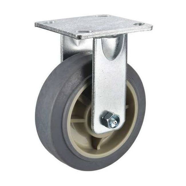 Manufacturer Varies Rigid Plate Caster,TPR,4 in.,350 lb. P21R-PRP040K-14