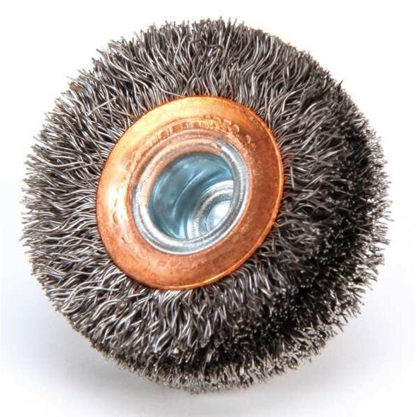 Weiler Crimped Wire Wheel Wire Brush, Stem, 2" 93030