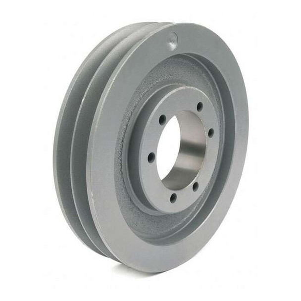 1/2 in to 2-1/2 in Quick Detachable Bushed Bore 2 Groove V-Belt Pulley 9 in OD