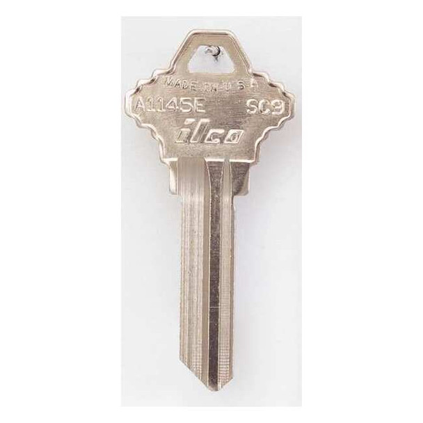 Kaba Ilco Key Blank,Brass,Type SC9,6 Pin,PK10 A1145E-SC9