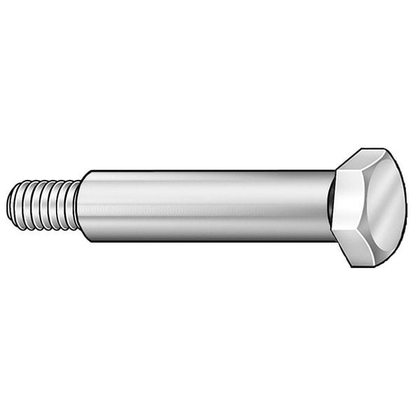 Shoulder Screw, 3/8"-16 Thr Sz, 3/4 in Thr Lg, 1-5/8 in Shoulder Lg, Steel, 2 PK