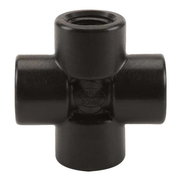 Banjo Cross, Polypropylene, 1/2", Schedule 80, 300 psi Max Pressure CR050