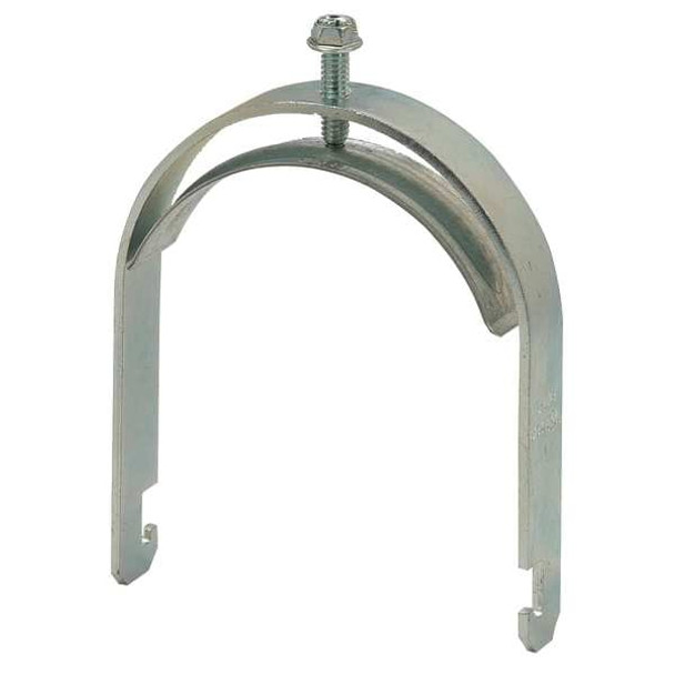 Eaton B-Line Clamp, Conduit; Strut Use, 4 in, Steel, Galvanized B1564S