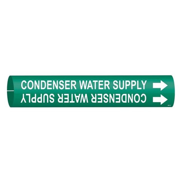 Brady Pipe Mrkr,Condenser Water Supply,4to6 In 4041-D