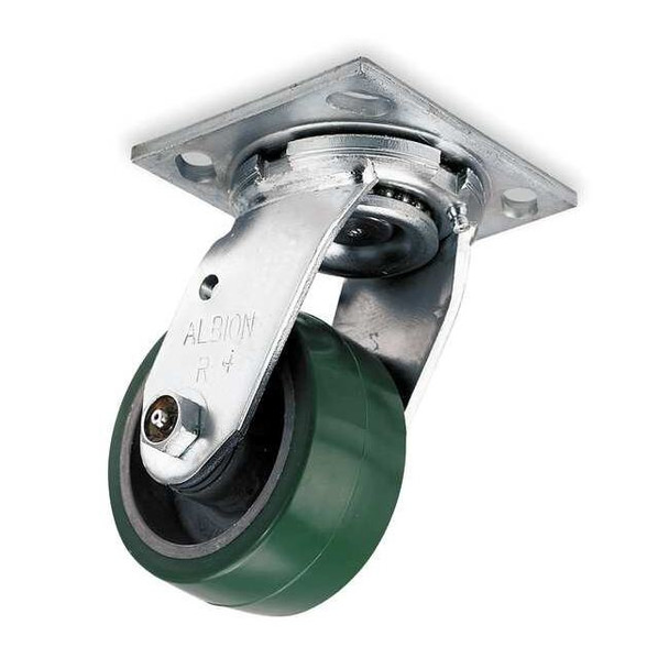 6" X 2" Non-Marking Polyurethane Swivel Caster, No Brake, Loads Up To 1230 lb