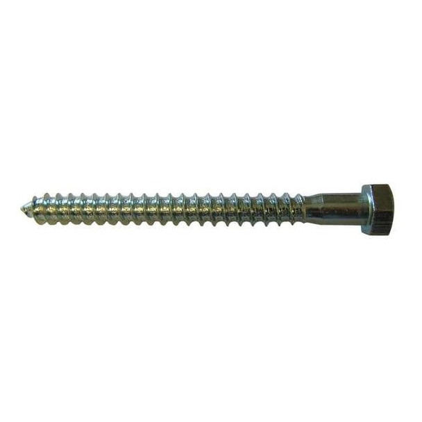 Lag Screw, 1/2 in, 2 in, Steel, Zinc Plated Hex External Hex Drive, 50 PK