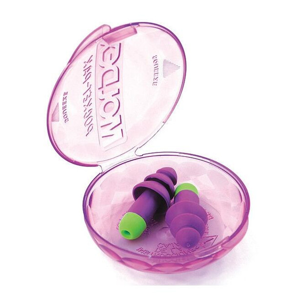 Rockets(R) Reusable Foam Ear Plugs, Flanged Shape, 27 dB, Purple, 50 PK