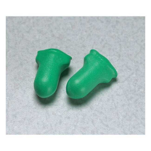 MAXIMUM LITE Disposable Foam Ear Plugs, Contoured-T Shape, 30 dB, Green, 100 PK