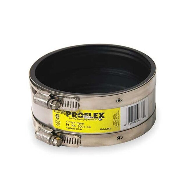 Fernco Shielded Coupling,For Pipe Size 4" x 4" 3001-44