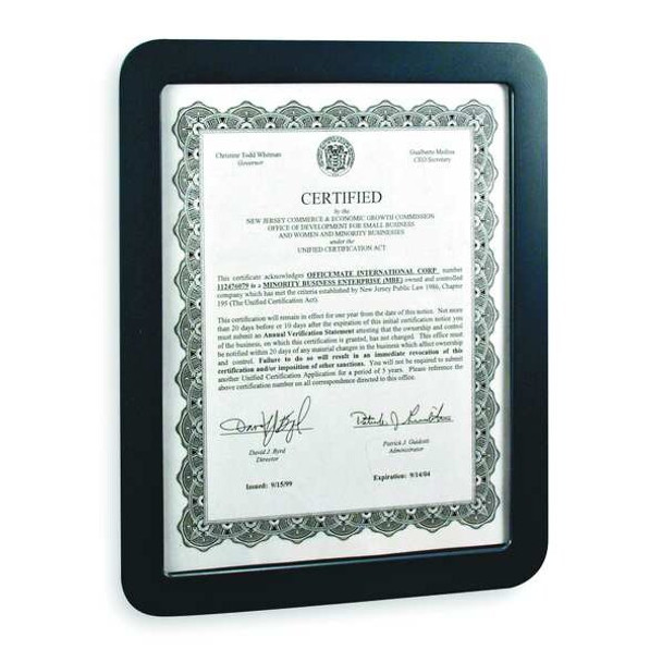 Officemate Certificate Holder,Gray,10" H 29172 Officemate Certificate Holder,Gray,10" H 29172