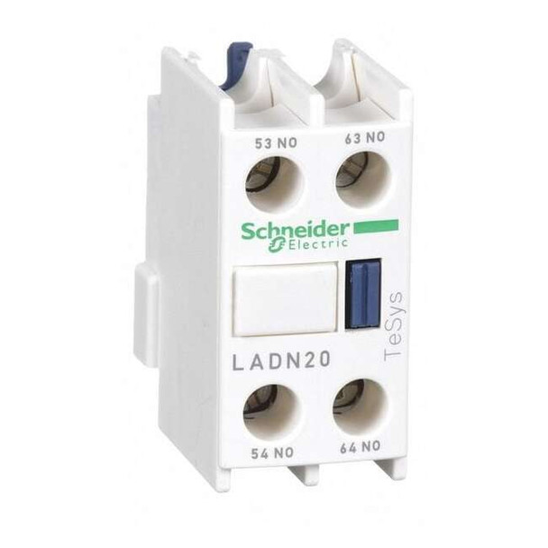 Schneider Electric Auxiliary Contact Block, 2NO/0NC, 10 A LADN20