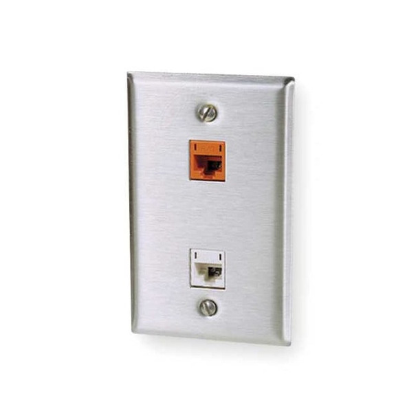 Hubbell SSF12 2 Socket Faceplate - 2 x Total Number of Socket(s) - 1-gang