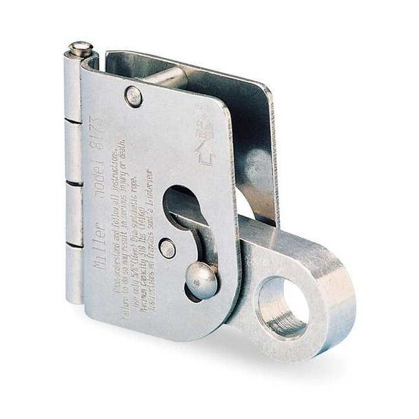 Rope Grab, Stainless Steel, 310 lb., Silver, For Rope Size: 5/8 in